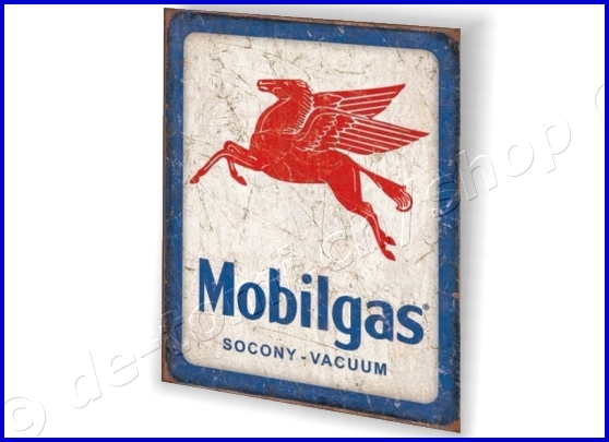 PLAQUE MOBILGAS PEGASUS (30x40cm)